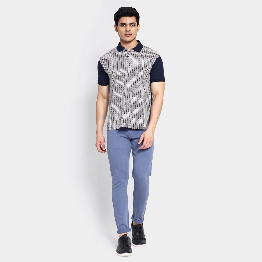 Men's Collared Half Sleeves T-Shirt , नेवी ब्लू, large image number null